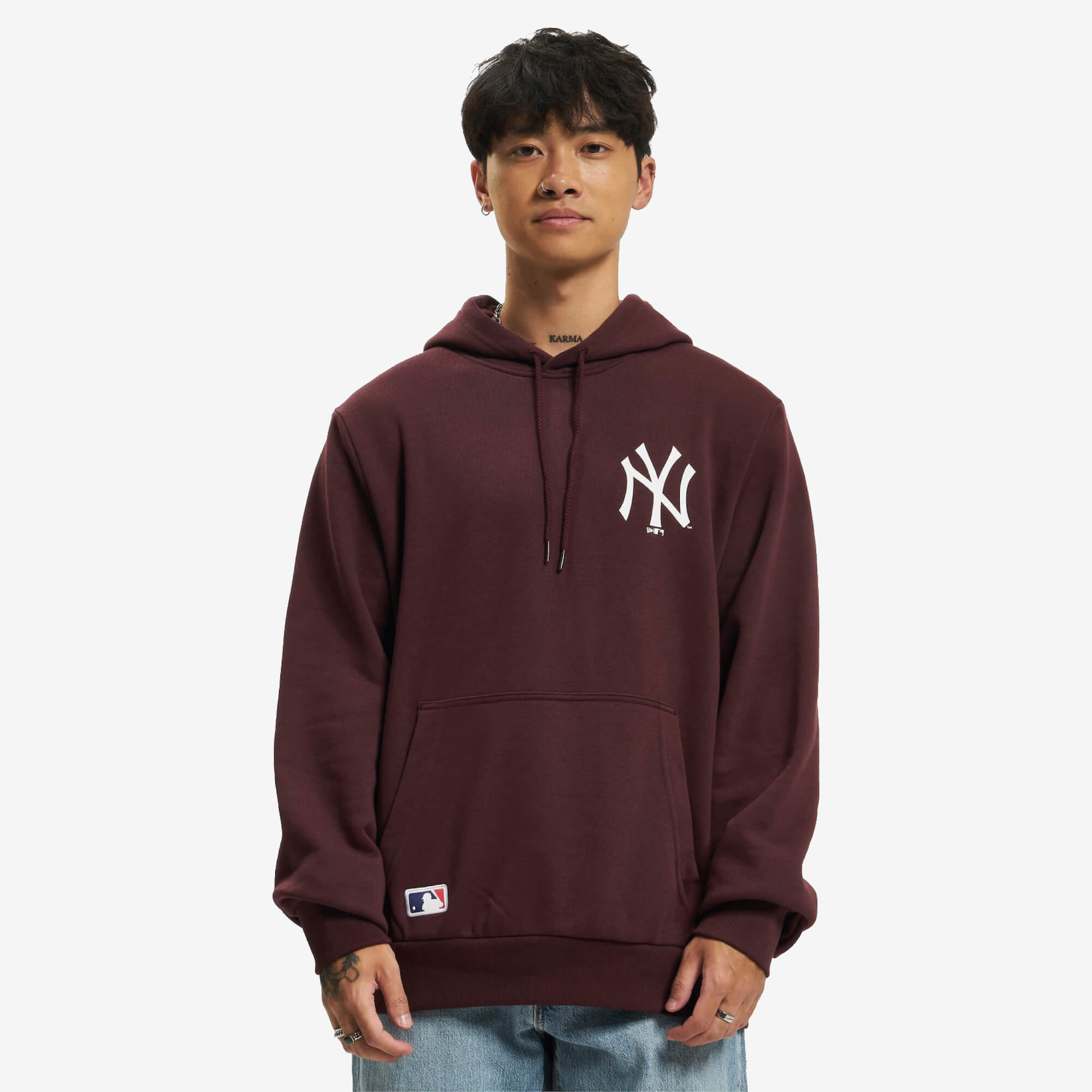 New York Yankees Essentials Hoodie – Maroon