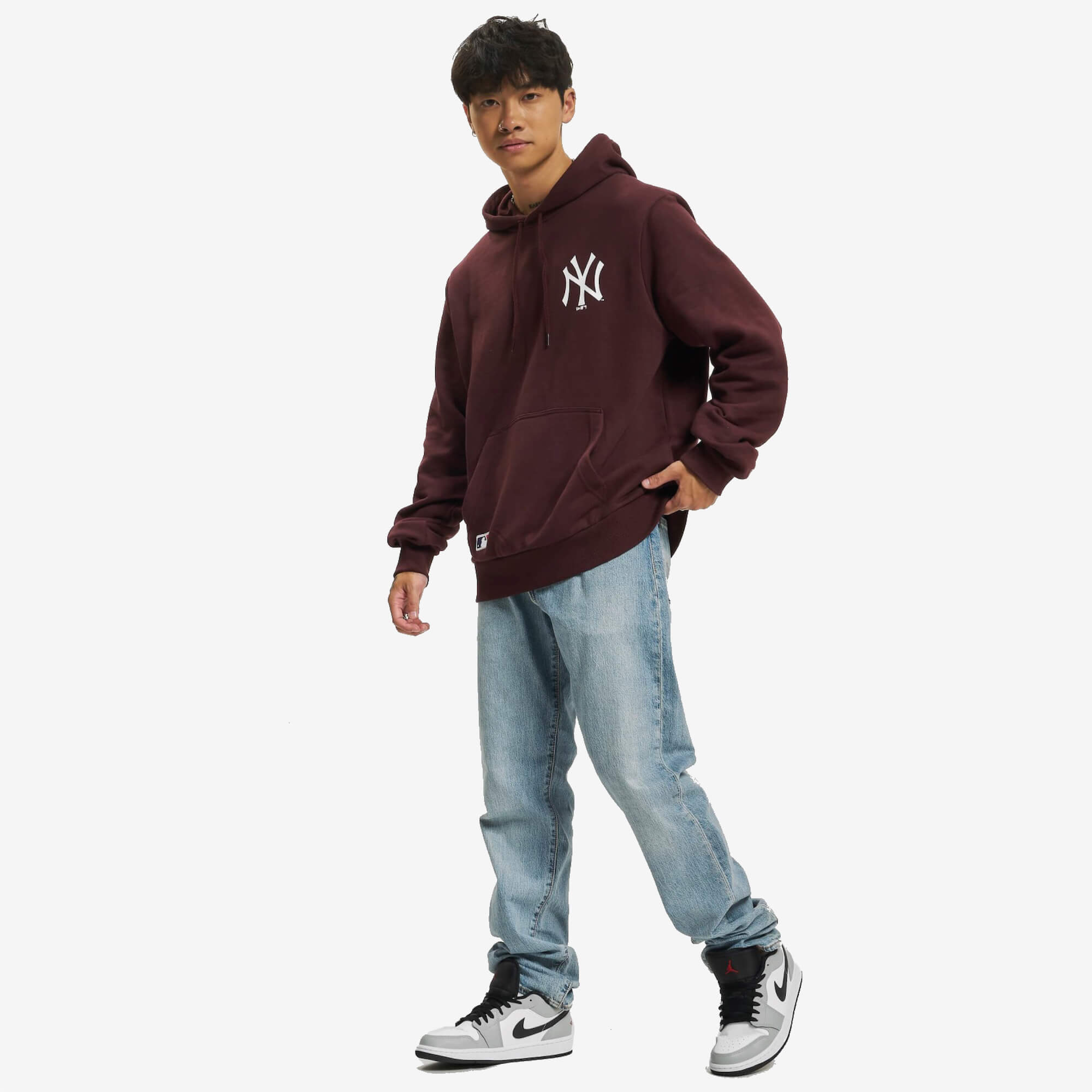 New York Yankees Essentials Hoodie – Maroon