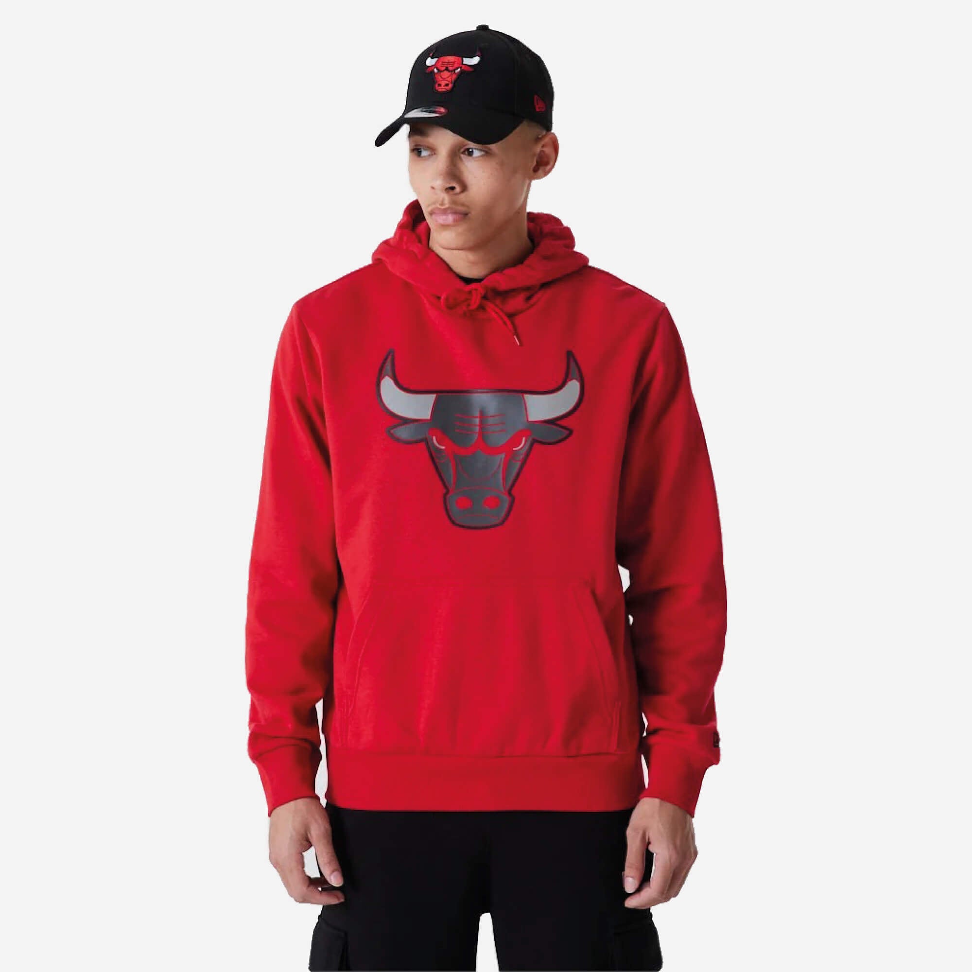 New Era Chicago Bulls NBA Outline Logo Hoodie – Vermelho