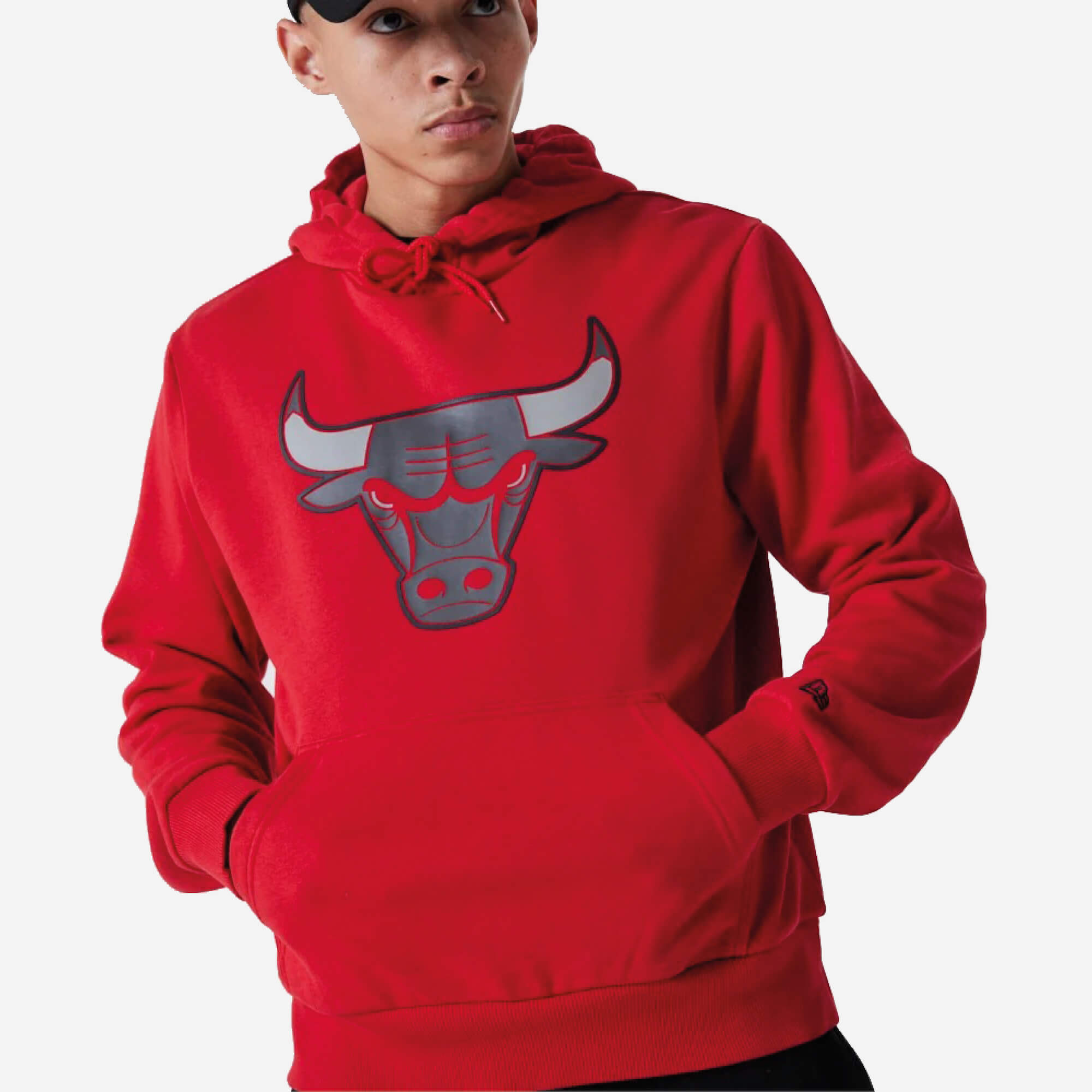 New Era Chicago Bulls NBA Outline Logo Hoodie – Vermelho