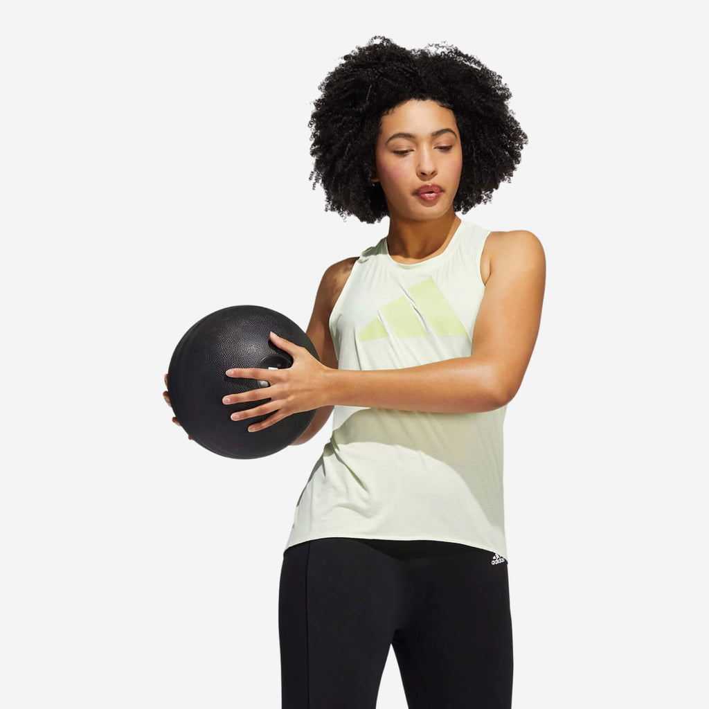Adidas 3 Bar Logo Tank Top – Verde Lima