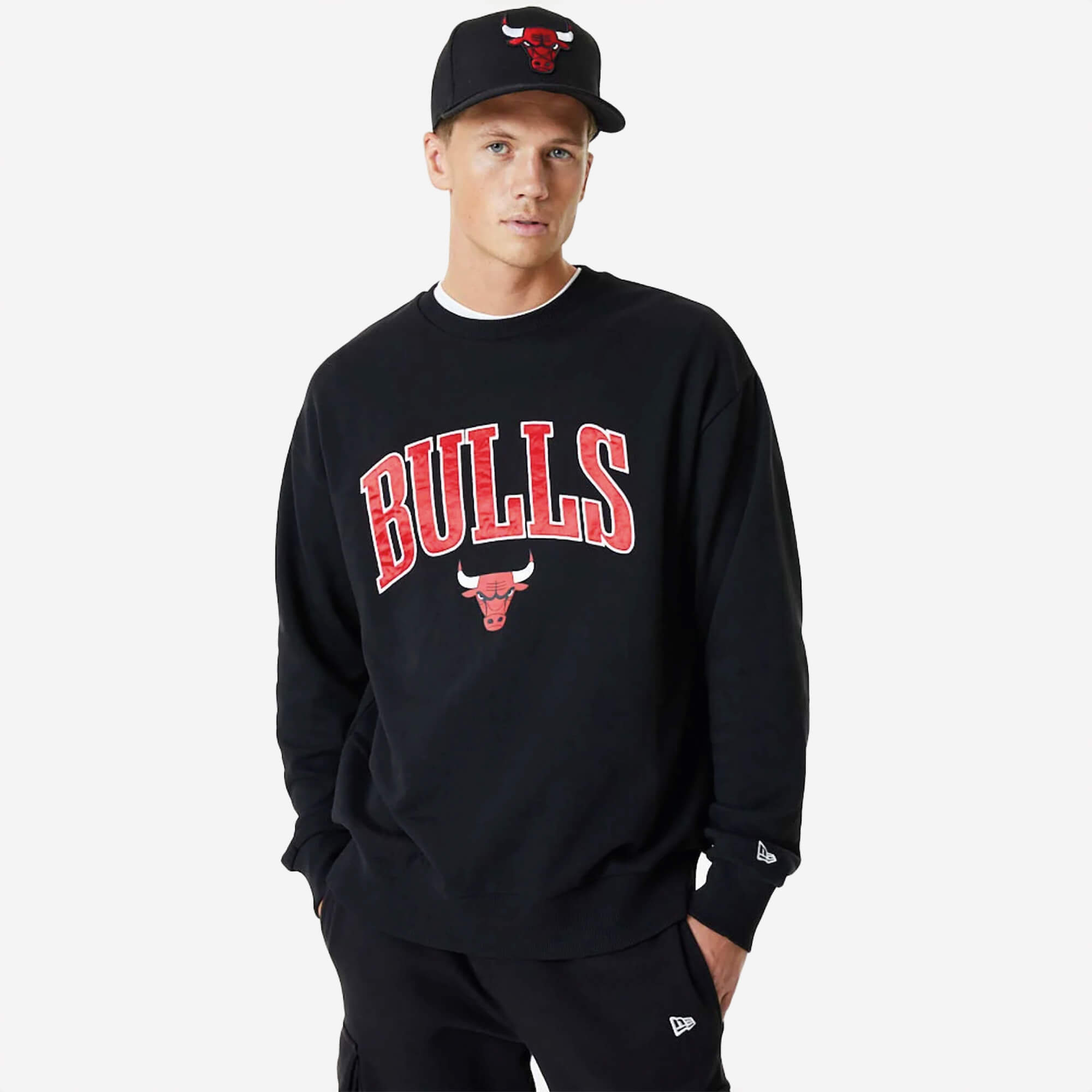 New Era Chicago Bulls NBA Crew Neck Sweatshirt - Preto