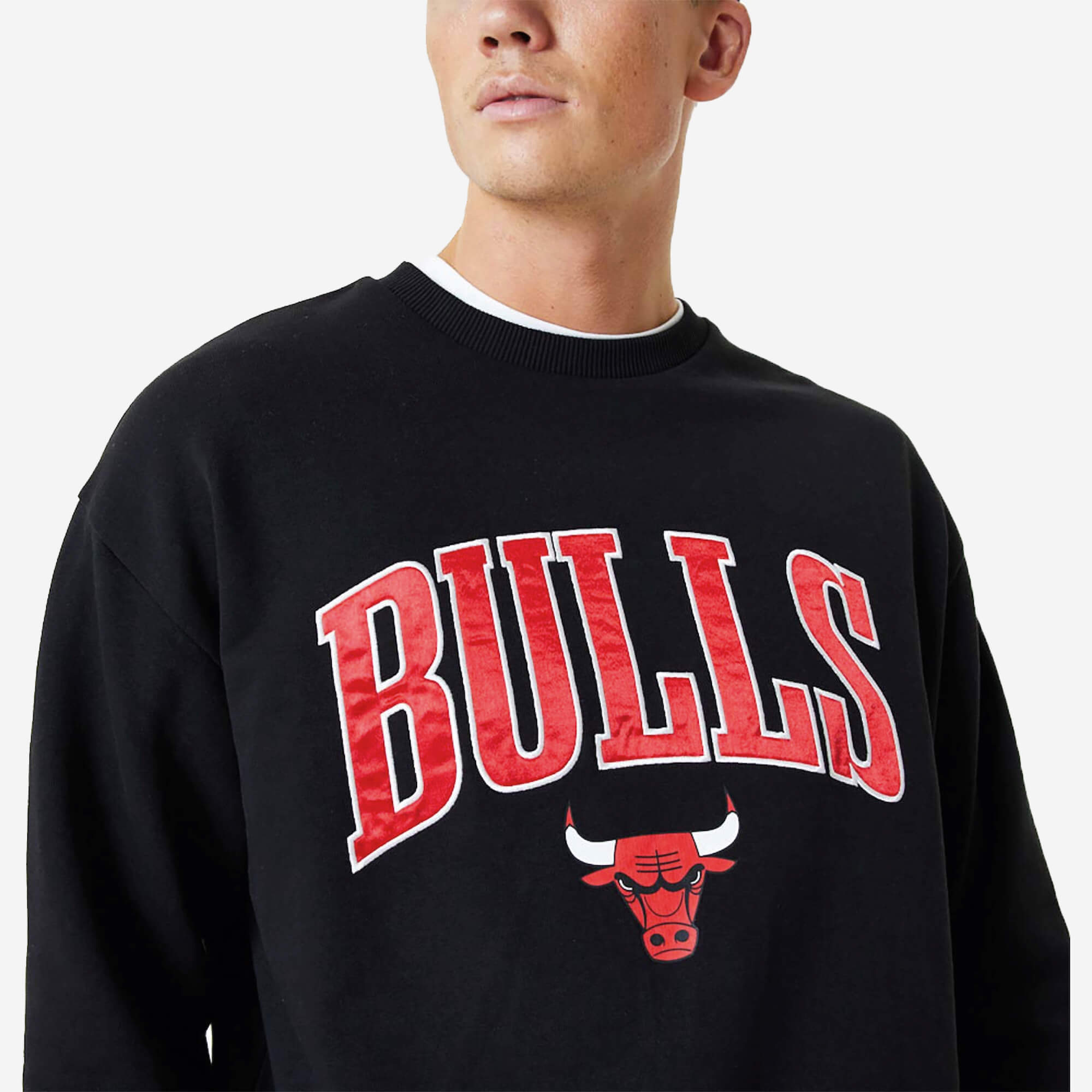 New Era Chicago Bulls NBA Crew Neck Sweatshirt - Preto