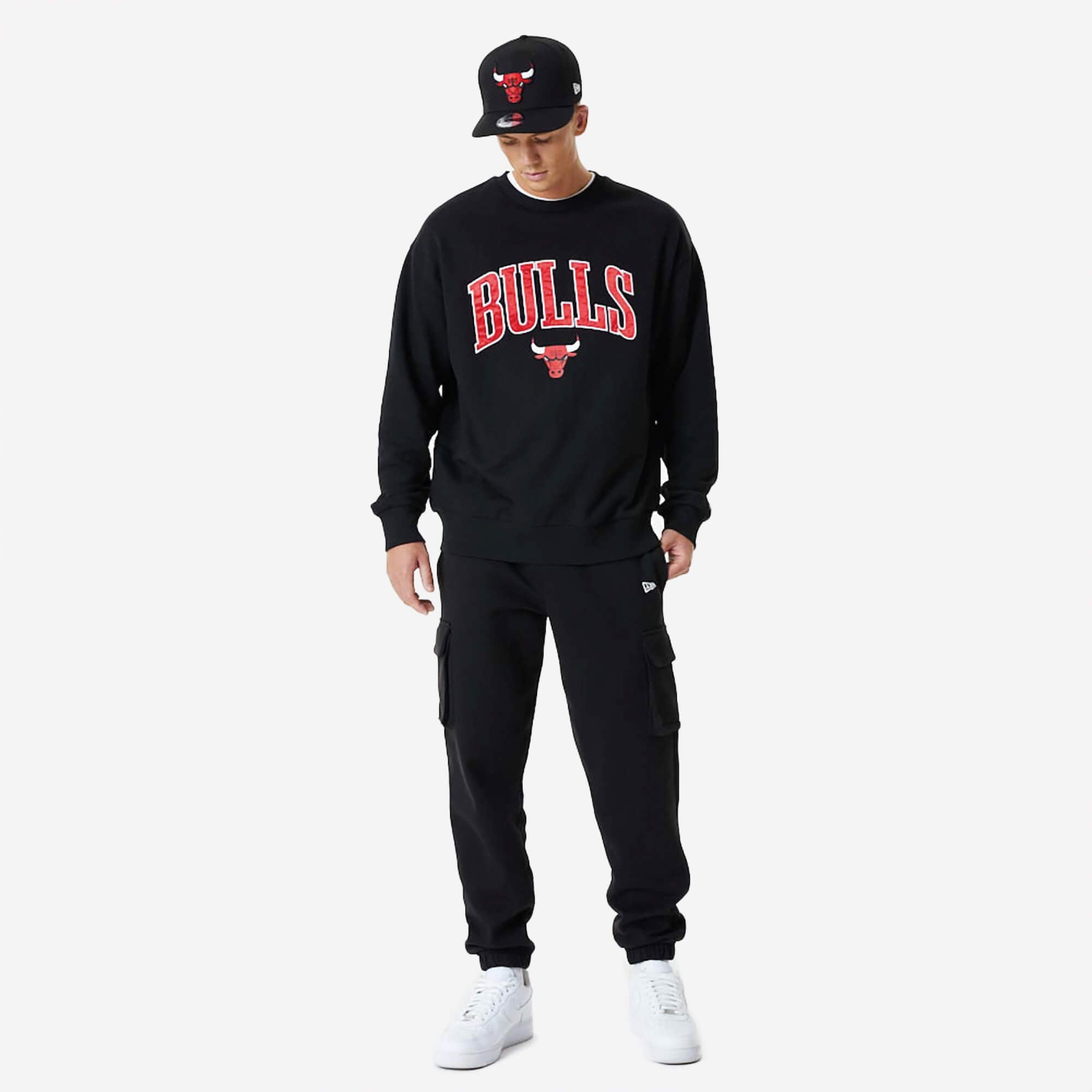 New Era Chicago Bulls NBA Crew Neck Sweatshirt - Preto