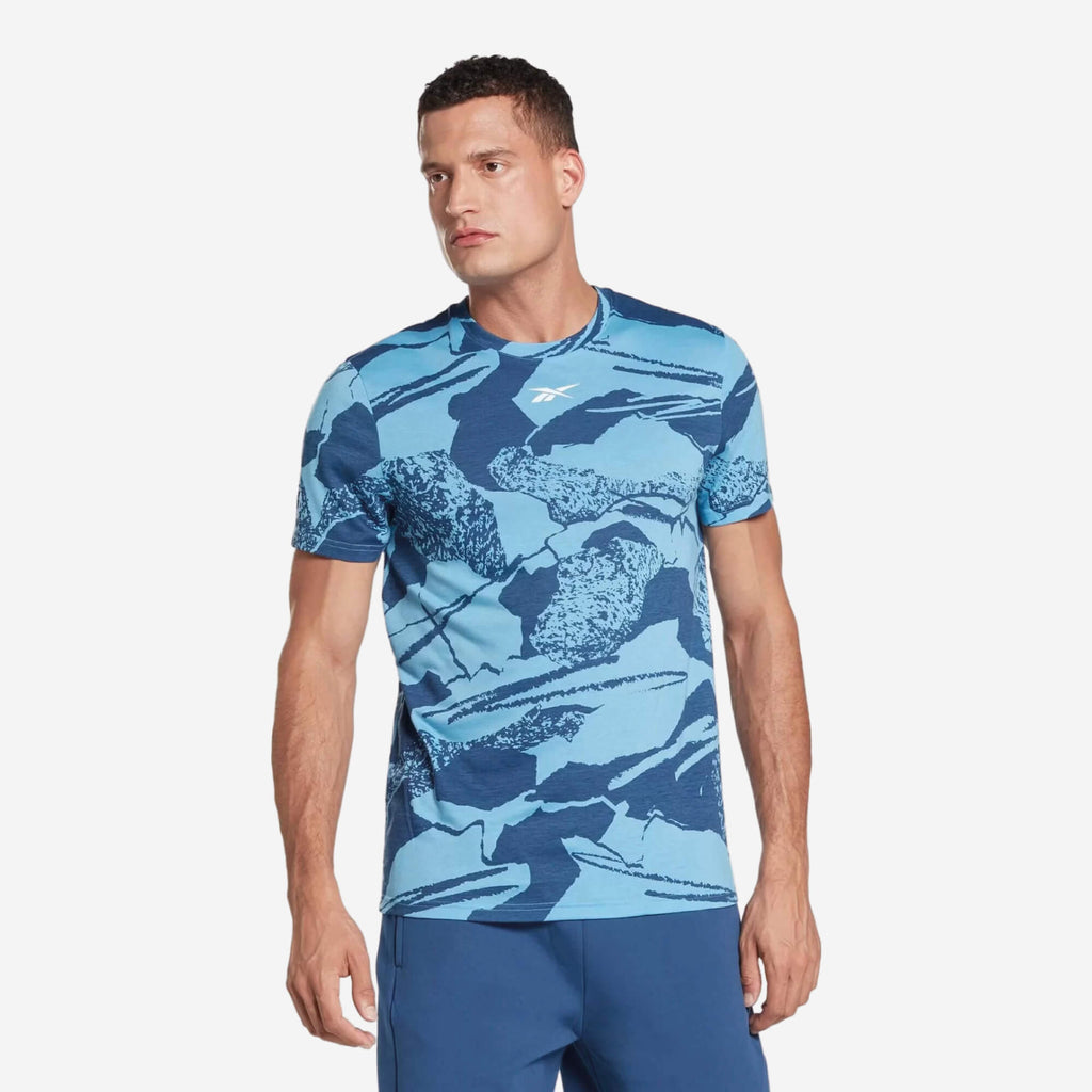 Reebok Workout Ready Allover Print T-Shirt - Azul