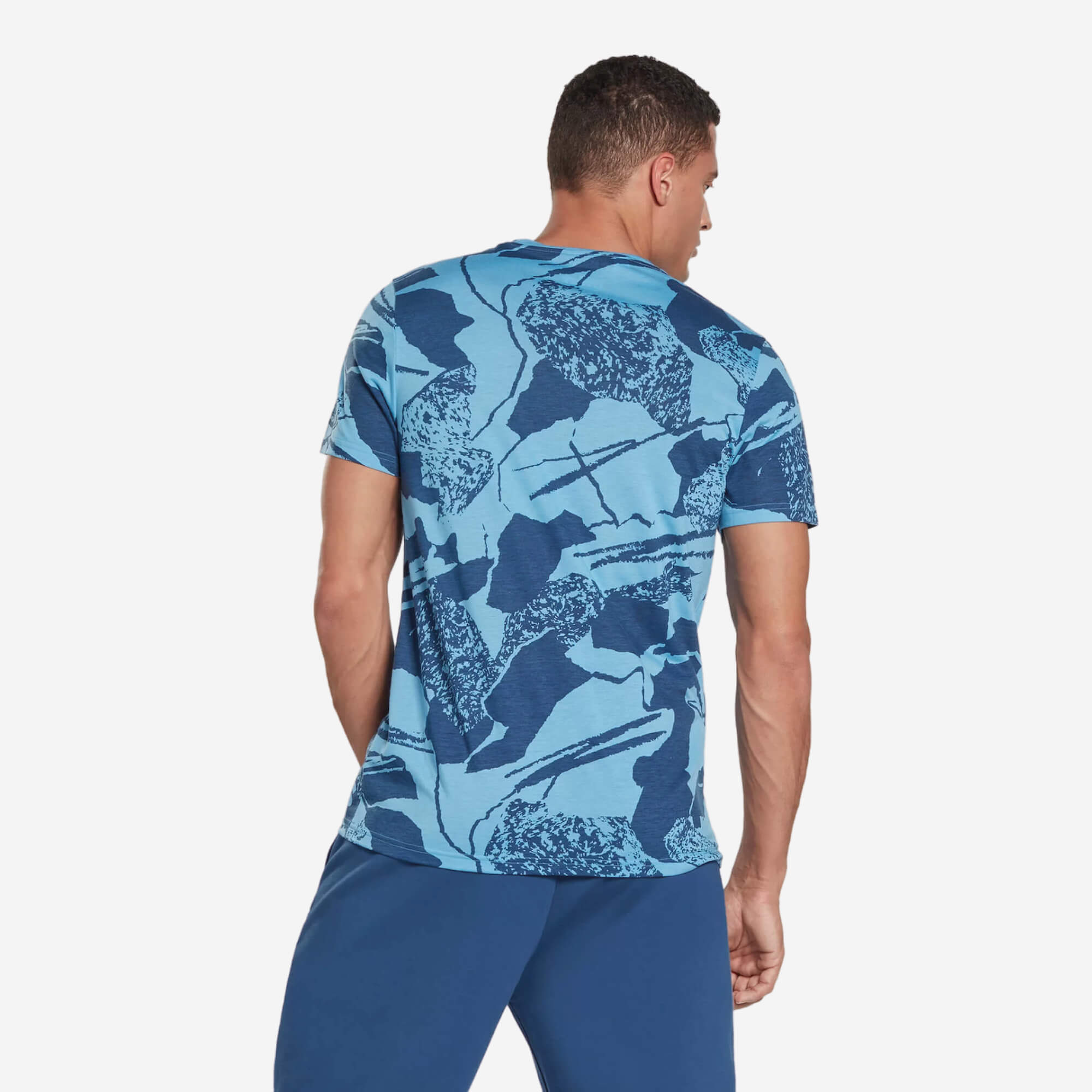 Reebok Workout Ready Allover Print T-Shirt - Azul