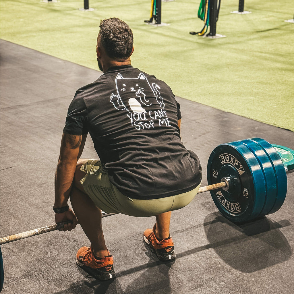 UNBRK Fitness T-shirt - 'Can't Stop me' - Preto & Branco
