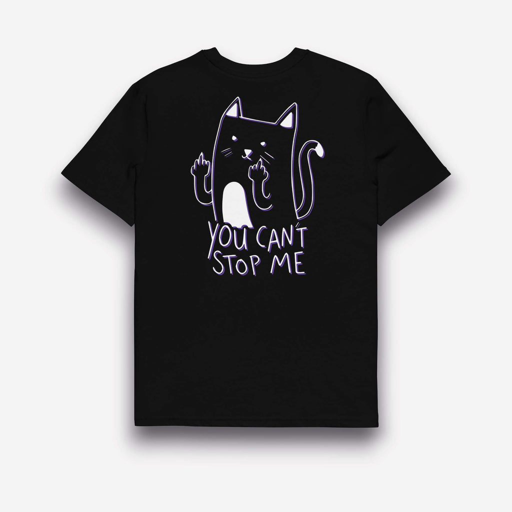 UNBRK Fitness T-shirt - 'Can't Stop me' - Preto & Branco