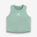 UNBRK Fitness Women Crop Tee 'It's all about Commitment' - Teal Green