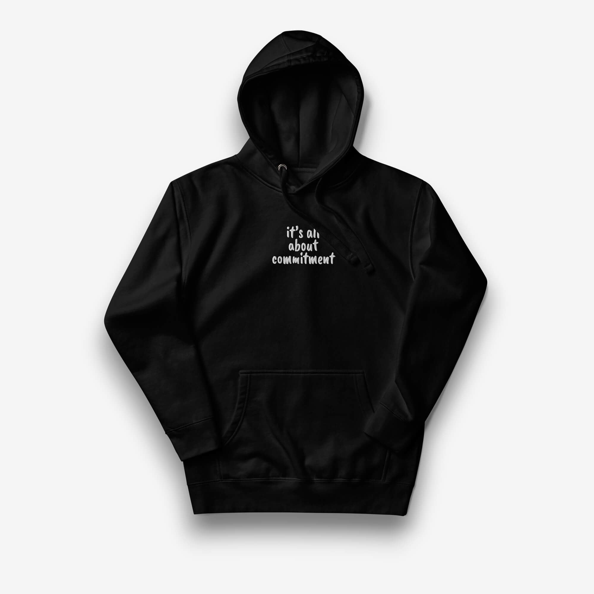 UNBRK Fitness Hoodie 'It's all about commitment' - Preto