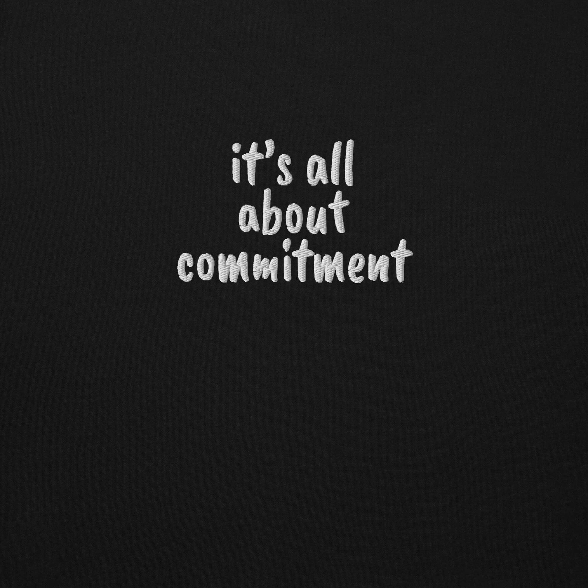 UNBRK Fitness Hoodie 'It's all about commitment' - Preto
