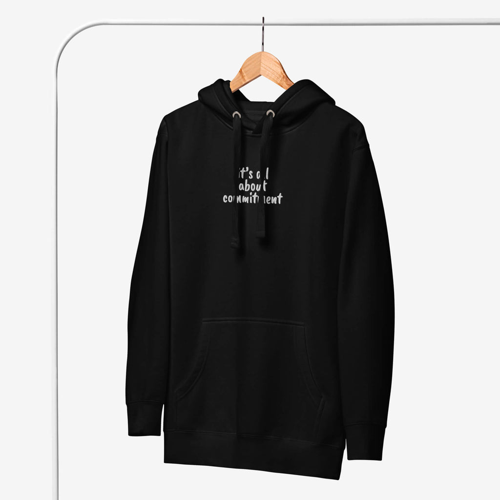 UNBRK Fitness Hoodie 'It's all about commitment' - Preto
