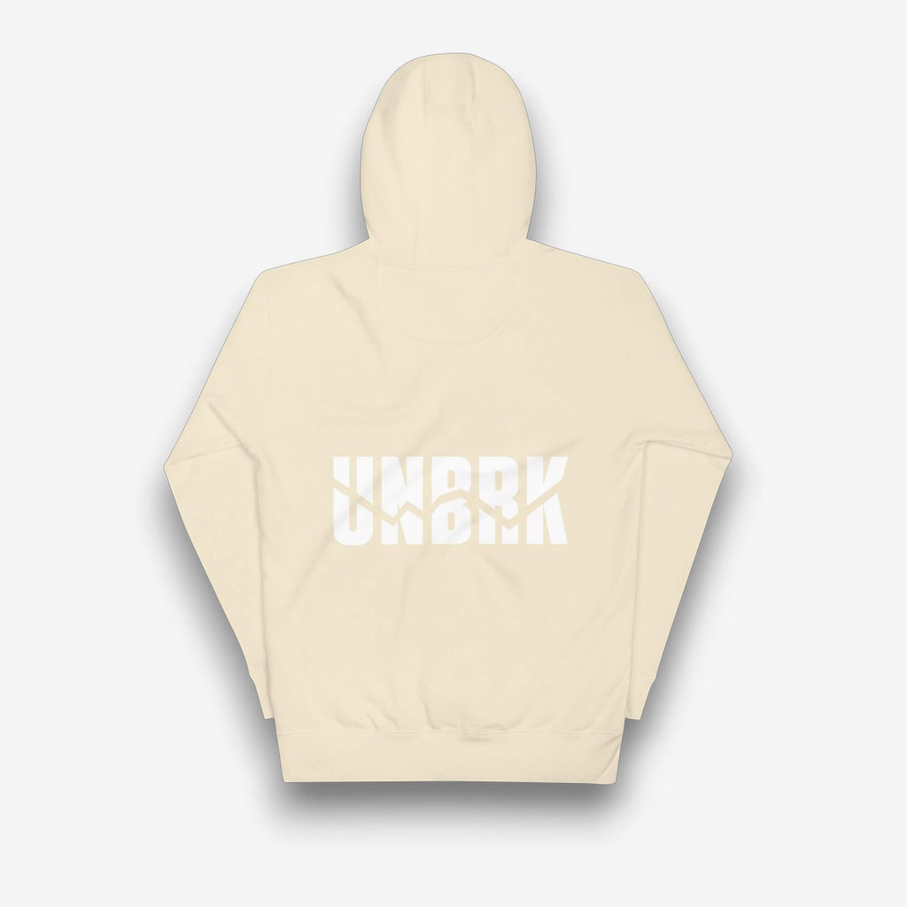 UNBRK Fitness Hoodie 'It's all about commitment' - Bone