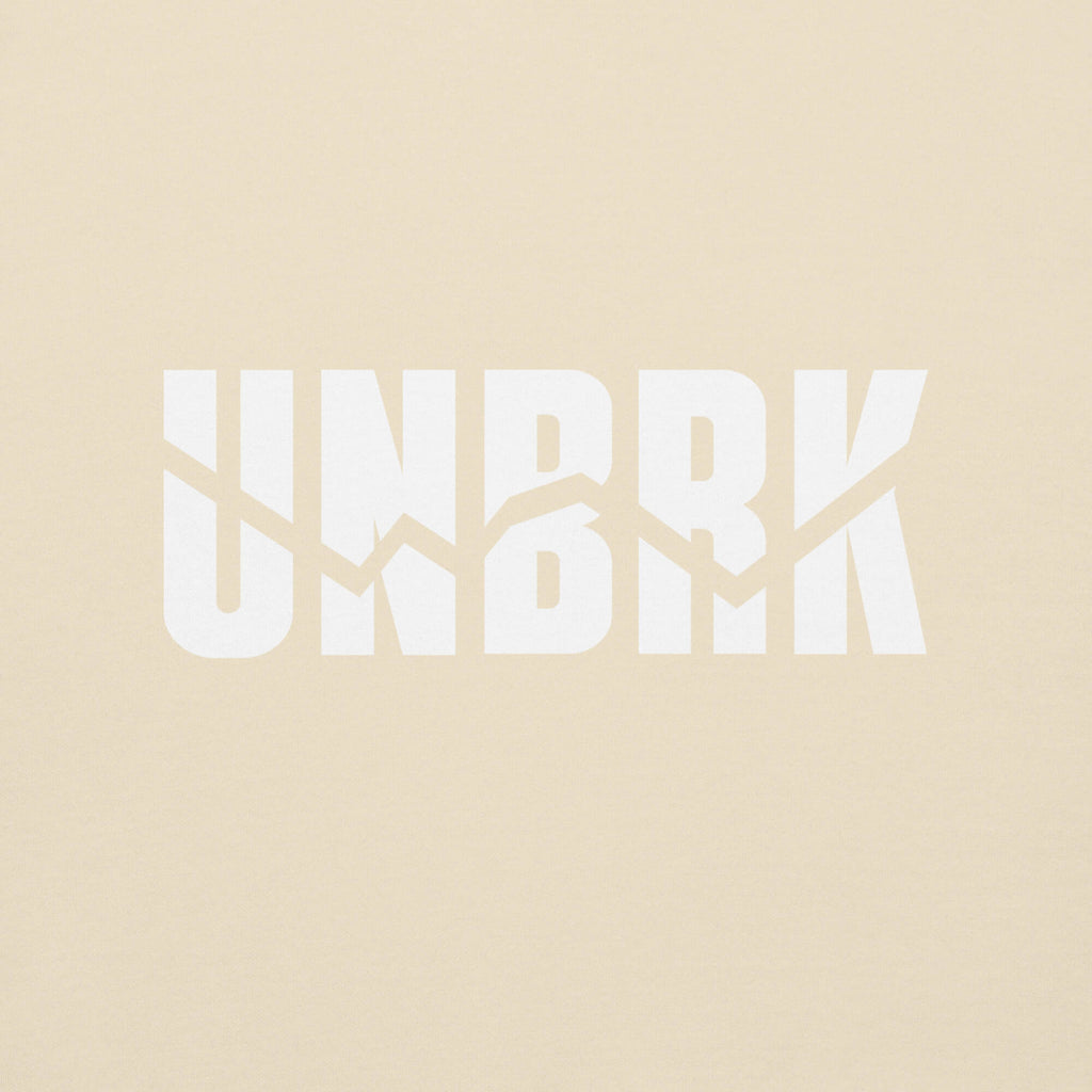 UNBRK Fitness Hoodie 'It's all about commitment' - Bone