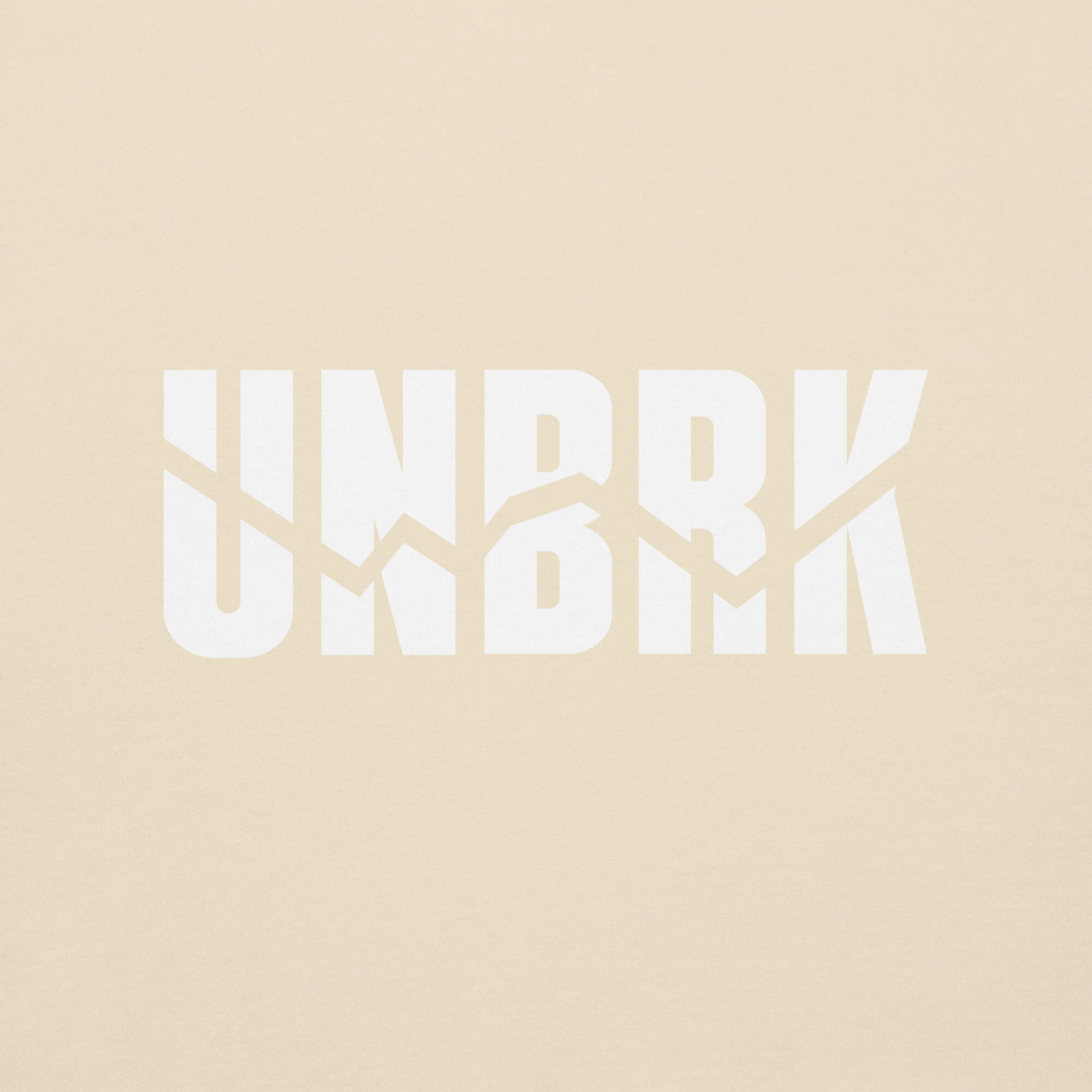 UNBRK Fitness Hoodie 'It's all about commitment' - Bone