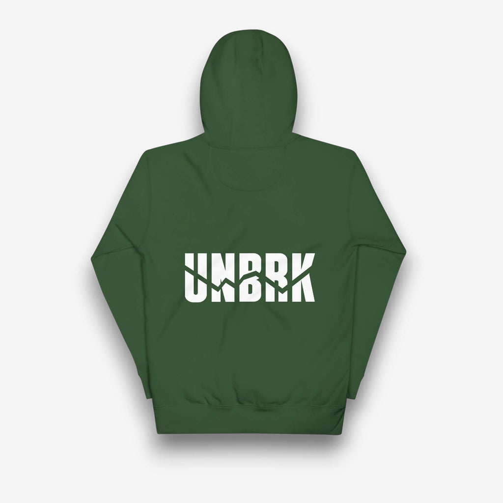 UNBRK Fitness Hoodie 'It's all about commitment' - Verde