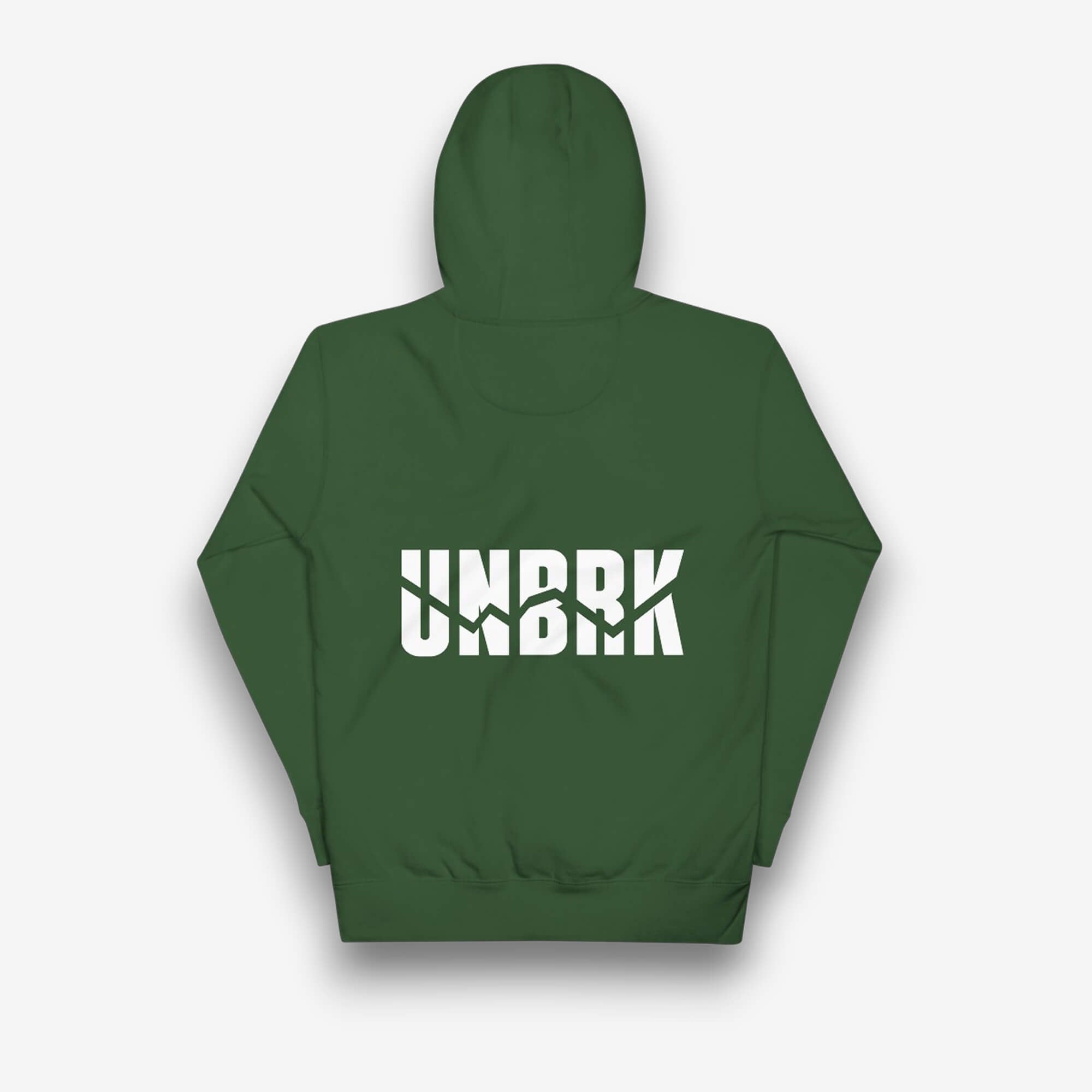 UNBRK Fitness Hoodie 'It's all about commitment' - Verde