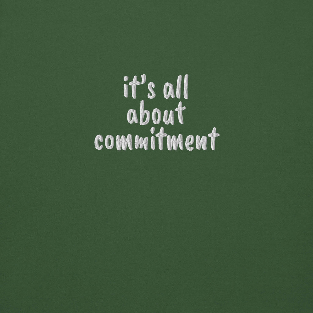UNBRK Fitness Hoodie 'It's all about commitment' - Verde