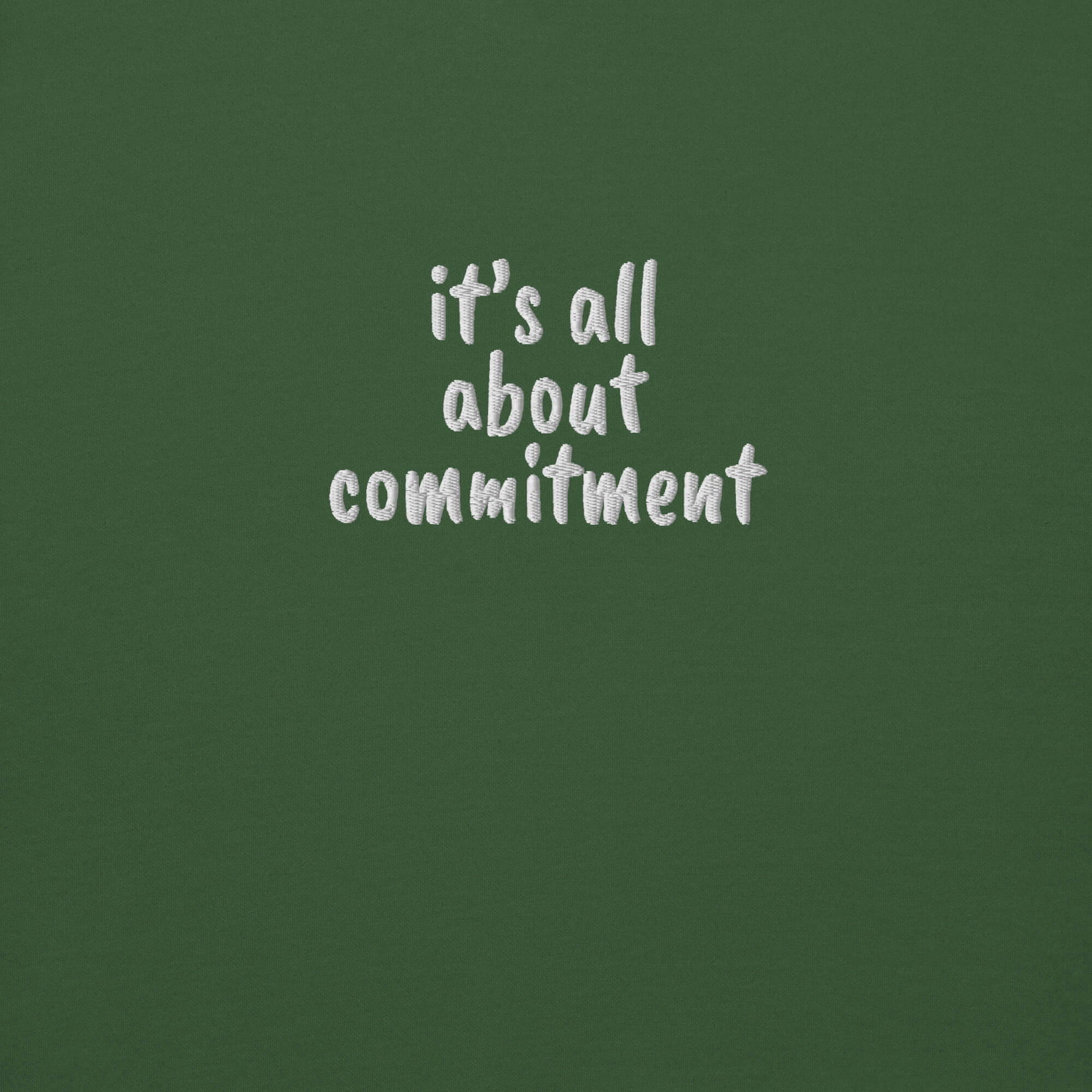 UNBRK Fitness Hoodie 'It's all about commitment' - Verde