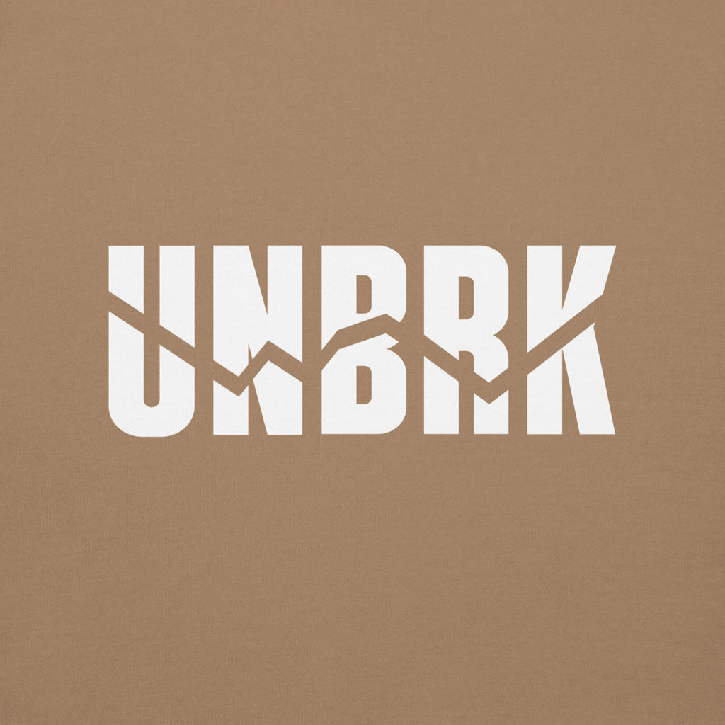 UNBRK Fitness Hoodie 'It's all about commitment' - Latte