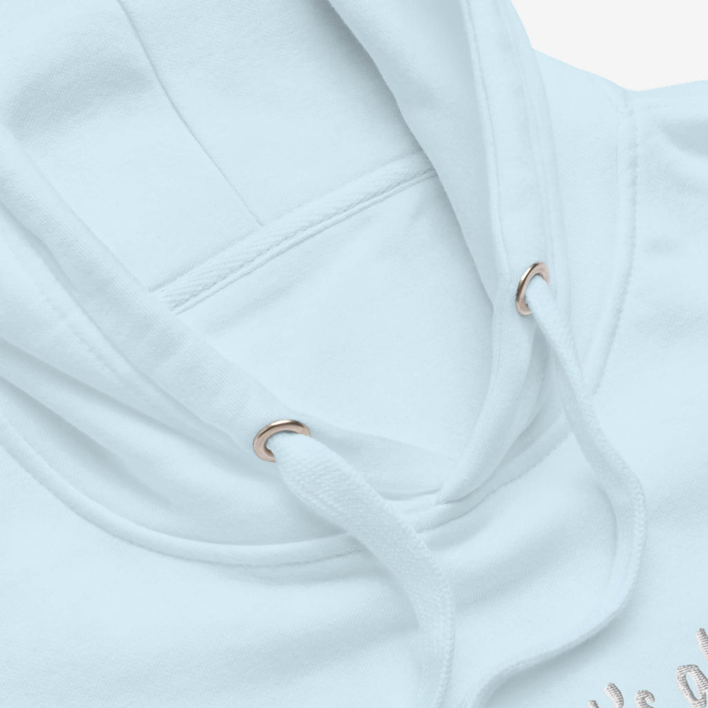 UNBRK Fitness Hoodie 'It's all about commitment' - Azul Claro