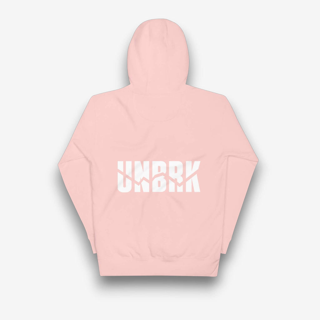 UNBRK Fitness Hoodie 'It's all about commitment' - Rosa