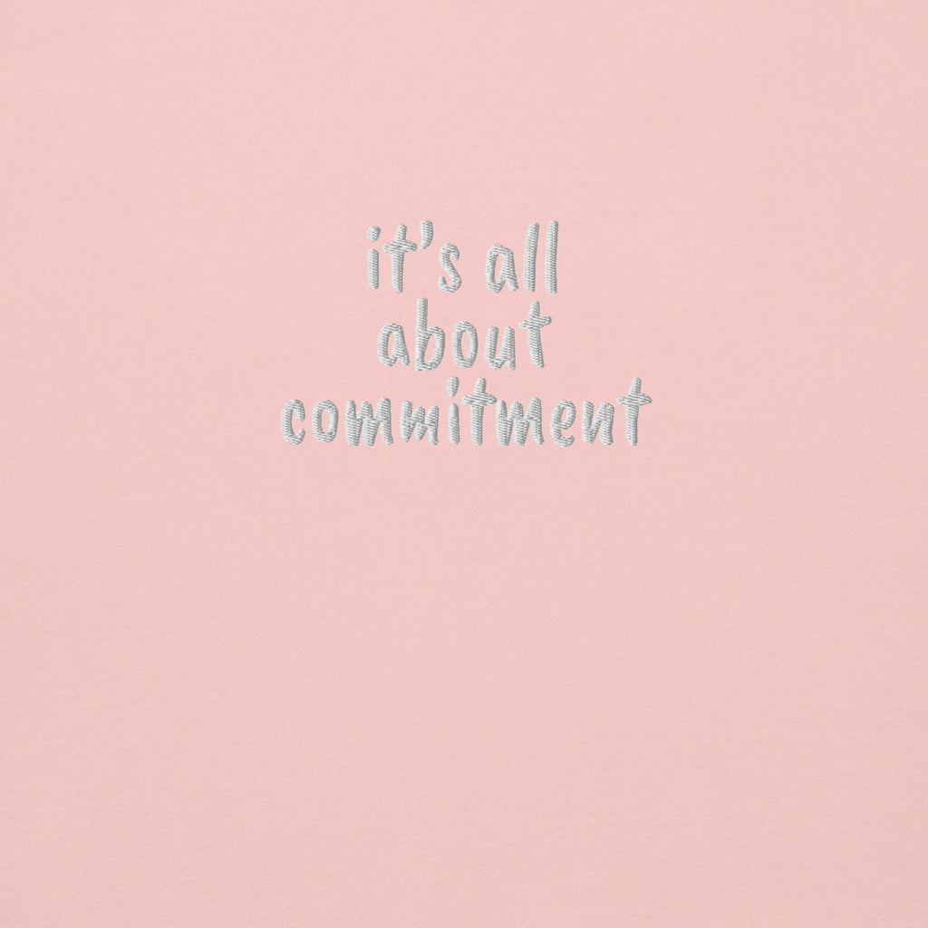 UNBRK Fitness Hoodie 'It's all about commitment' - Rosa