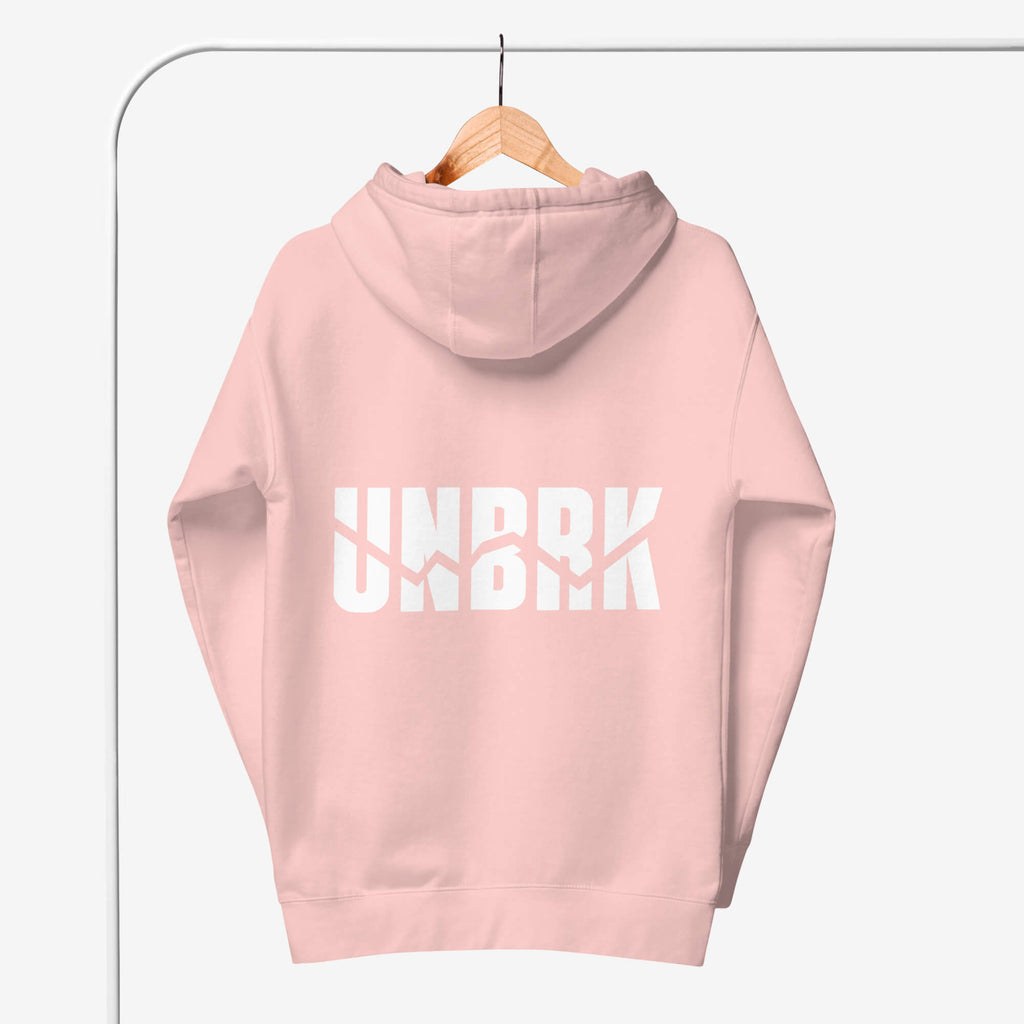 UNBRK Fitness Hoodie 'It's all about commitment' - Rosa