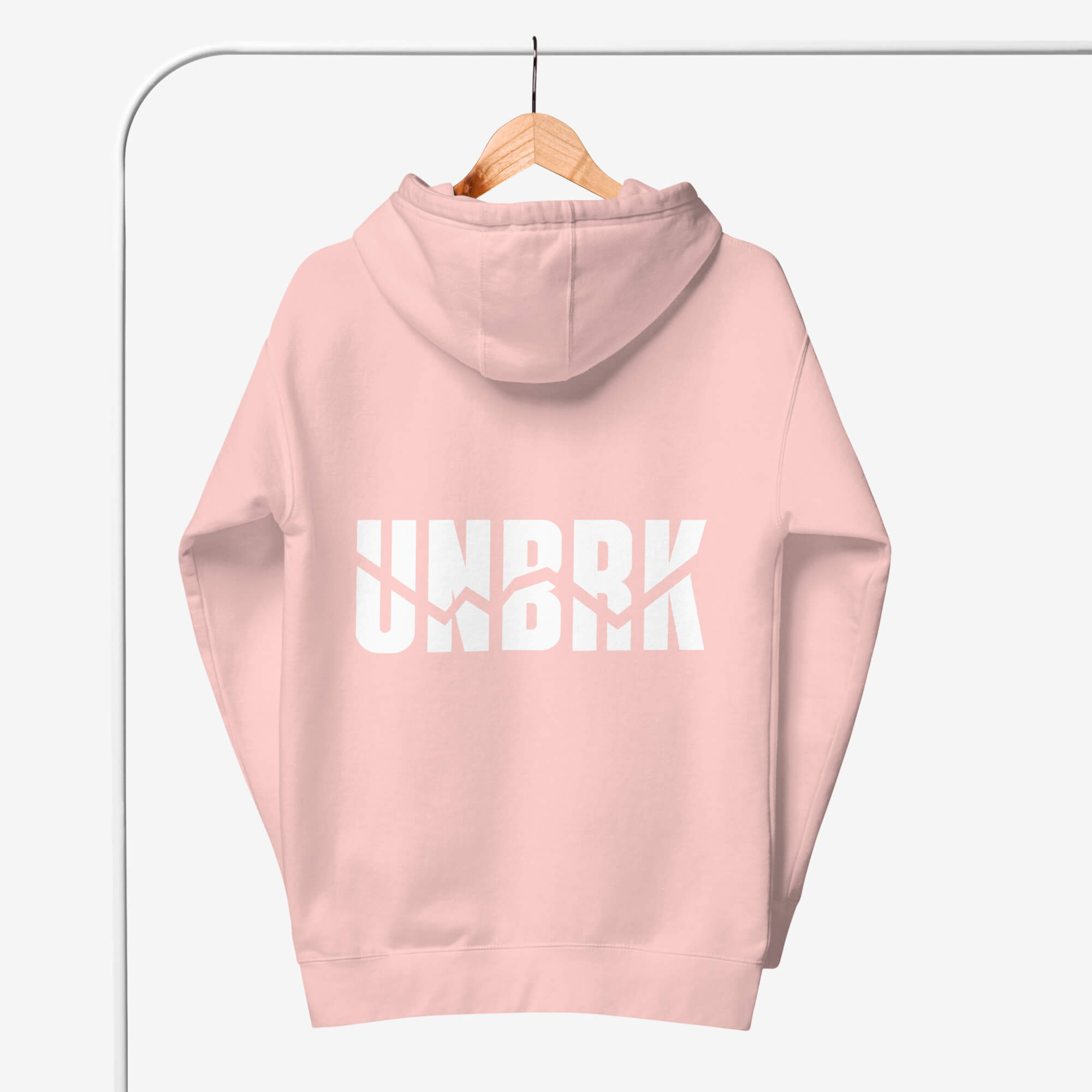 UNBRK Fitness Hoodie 'It's all about commitment' - Rosa