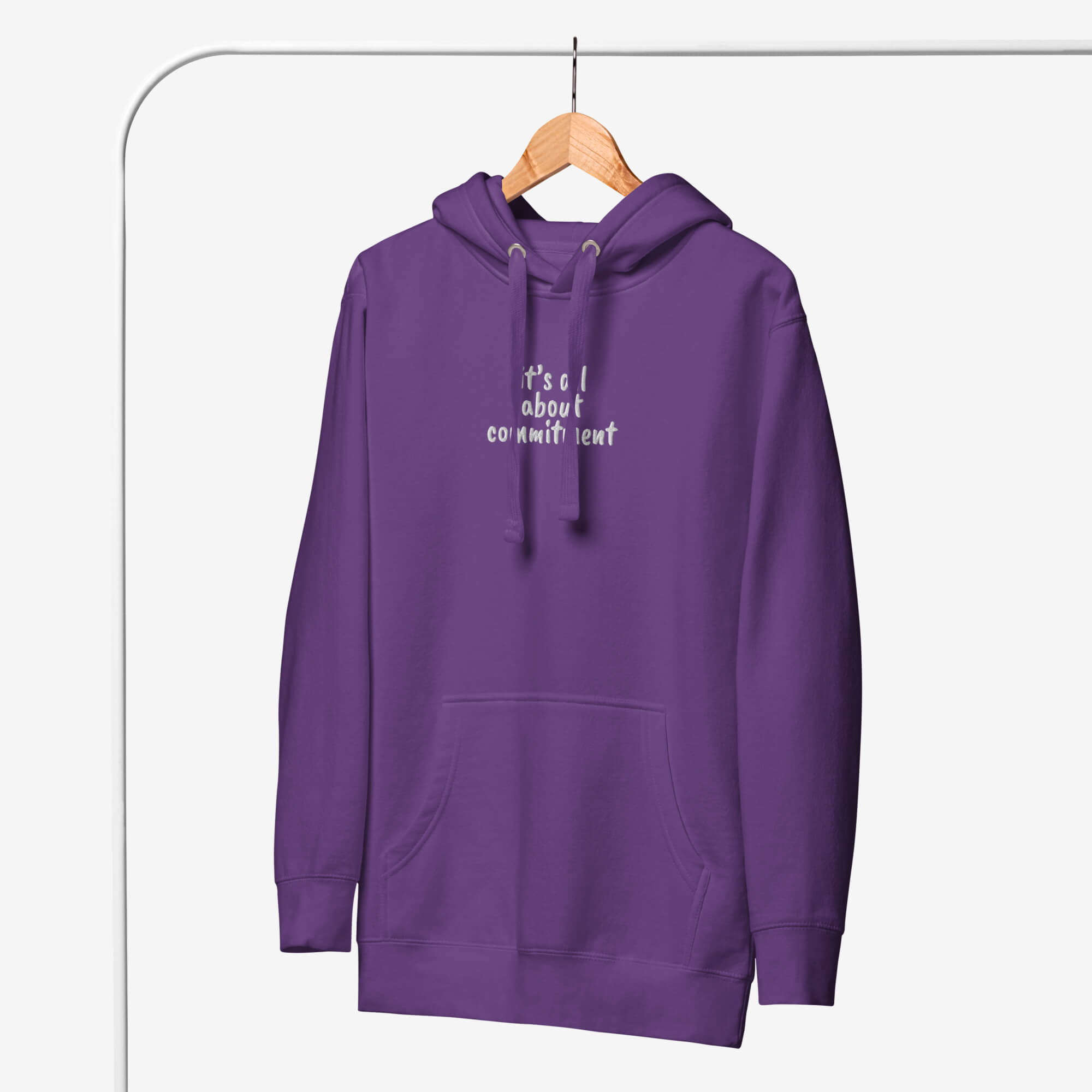 UNBRK Fitness Hoodie 'It's all about commitment' - Roxo