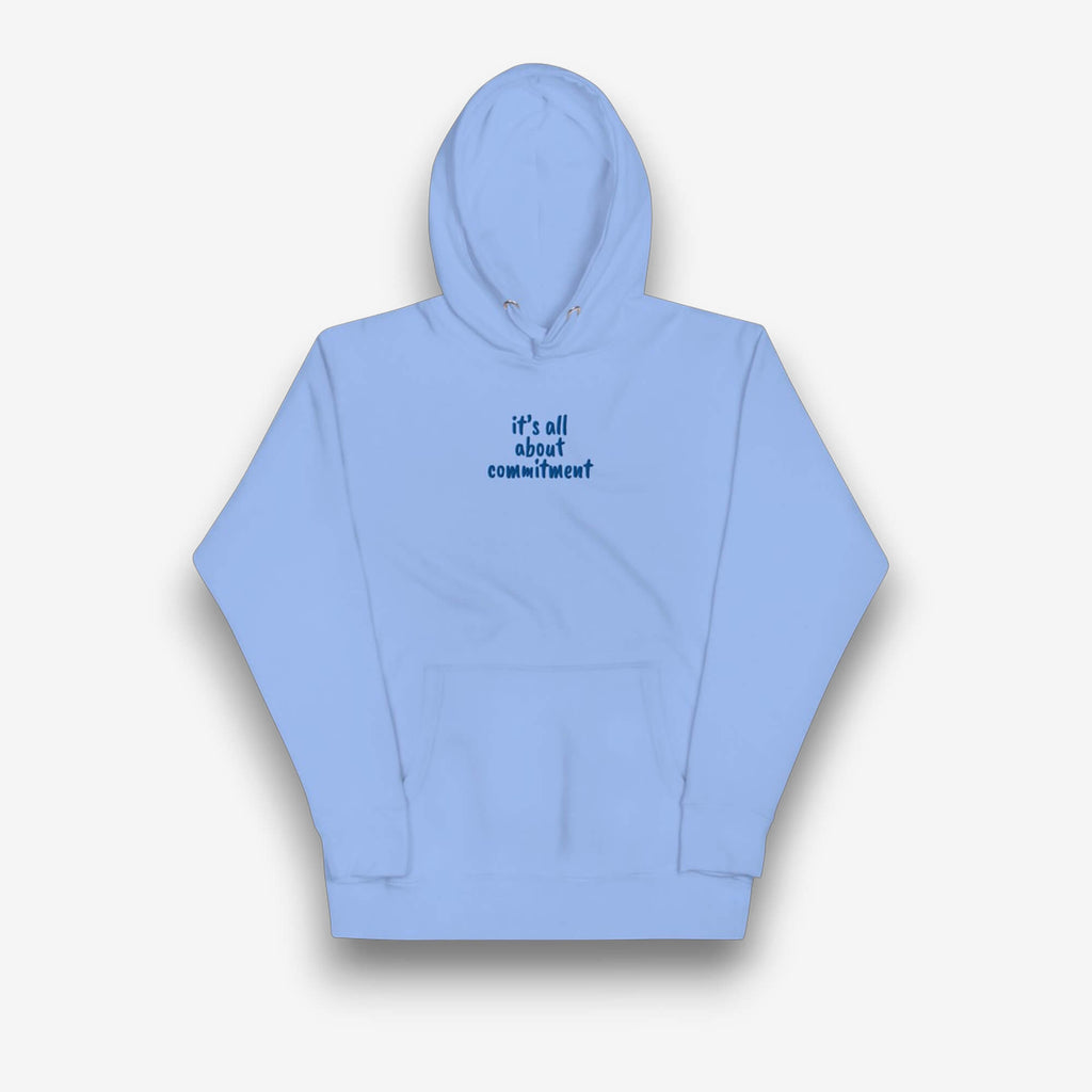 UNBRK Fitness Hoodie 'It's all about commitment' - Azul UNC