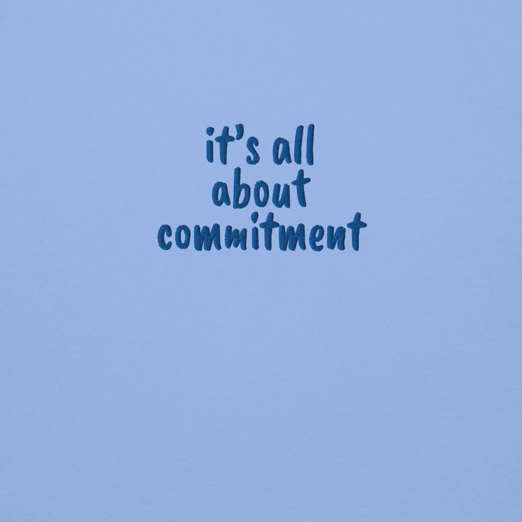 UNBRK Fitness Hoodie 'It's all about commitment' - Azul UNC