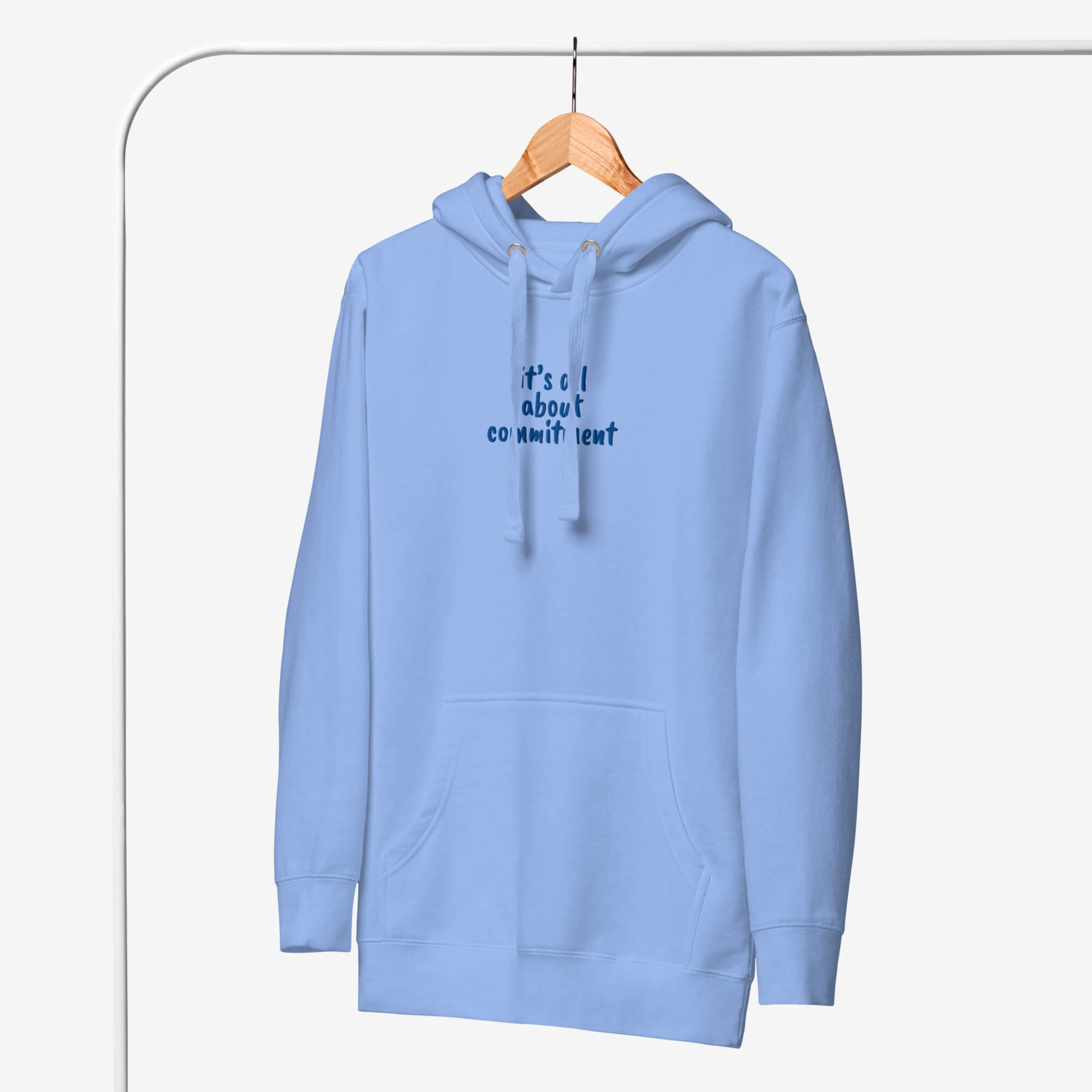 UNBRK Fitness Hoodie 'It's all about commitment' - Azul UNC