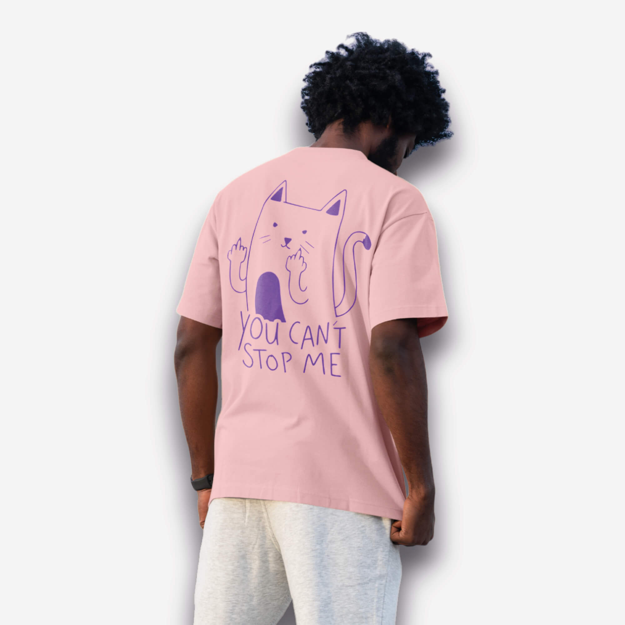 UNBRK Fitness T-shirt - 'Can't Stop me' - Rosa
