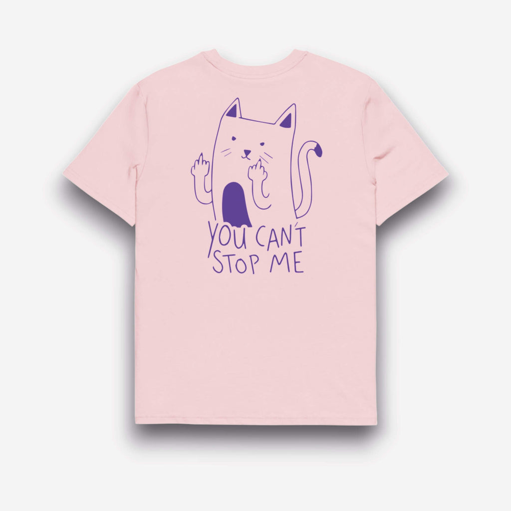 UNBRK Fitness T-shirt - 'Can't Stop me' - Rosa