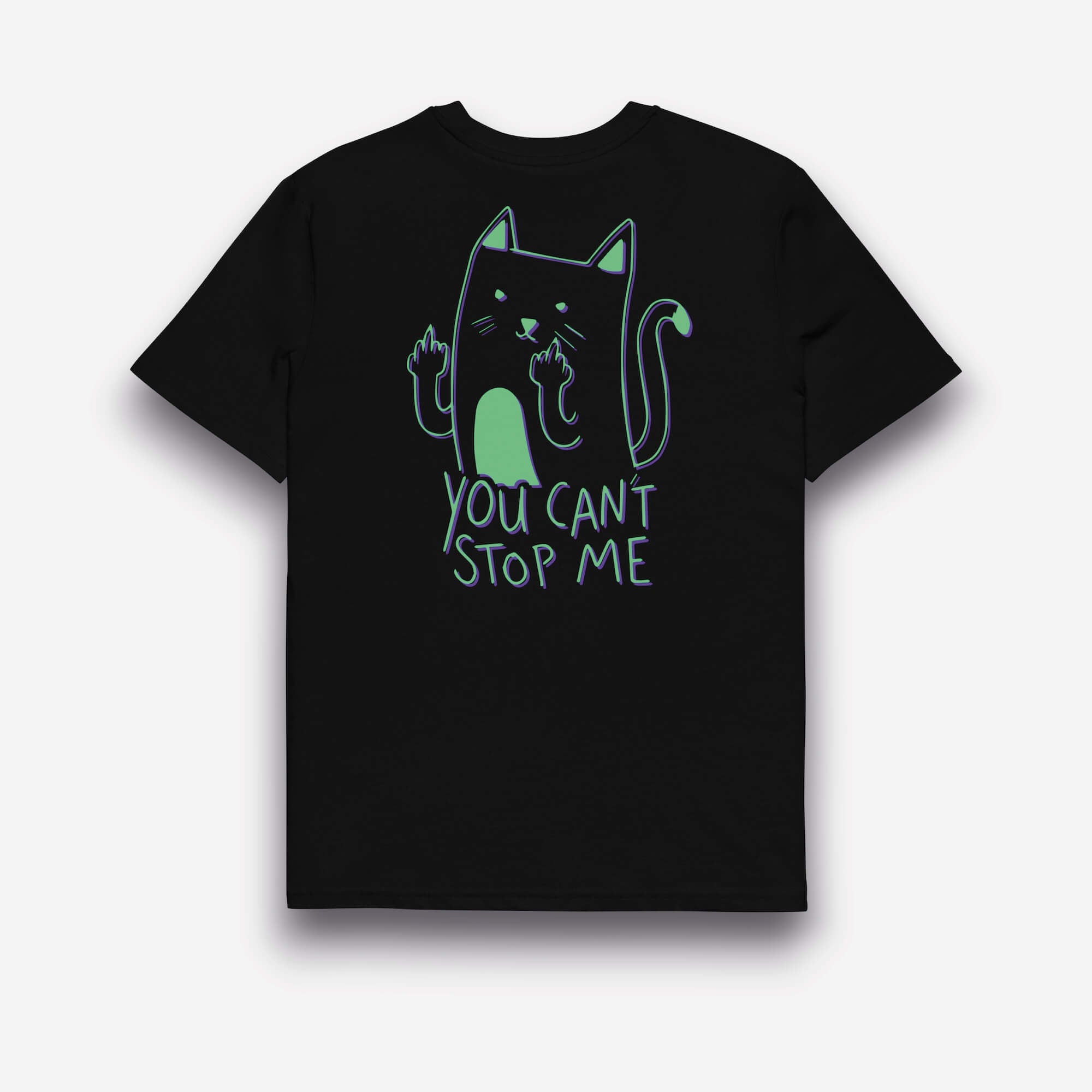 UNBRK Fitness Black Green Purple T-shirt - 'Can't Stop me'