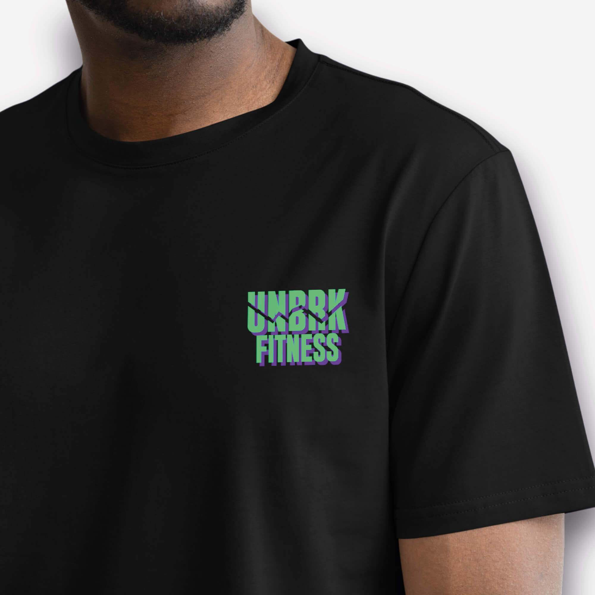UNBRK Fitness Black Green Purple T-shirt - 'Can't Stop me'