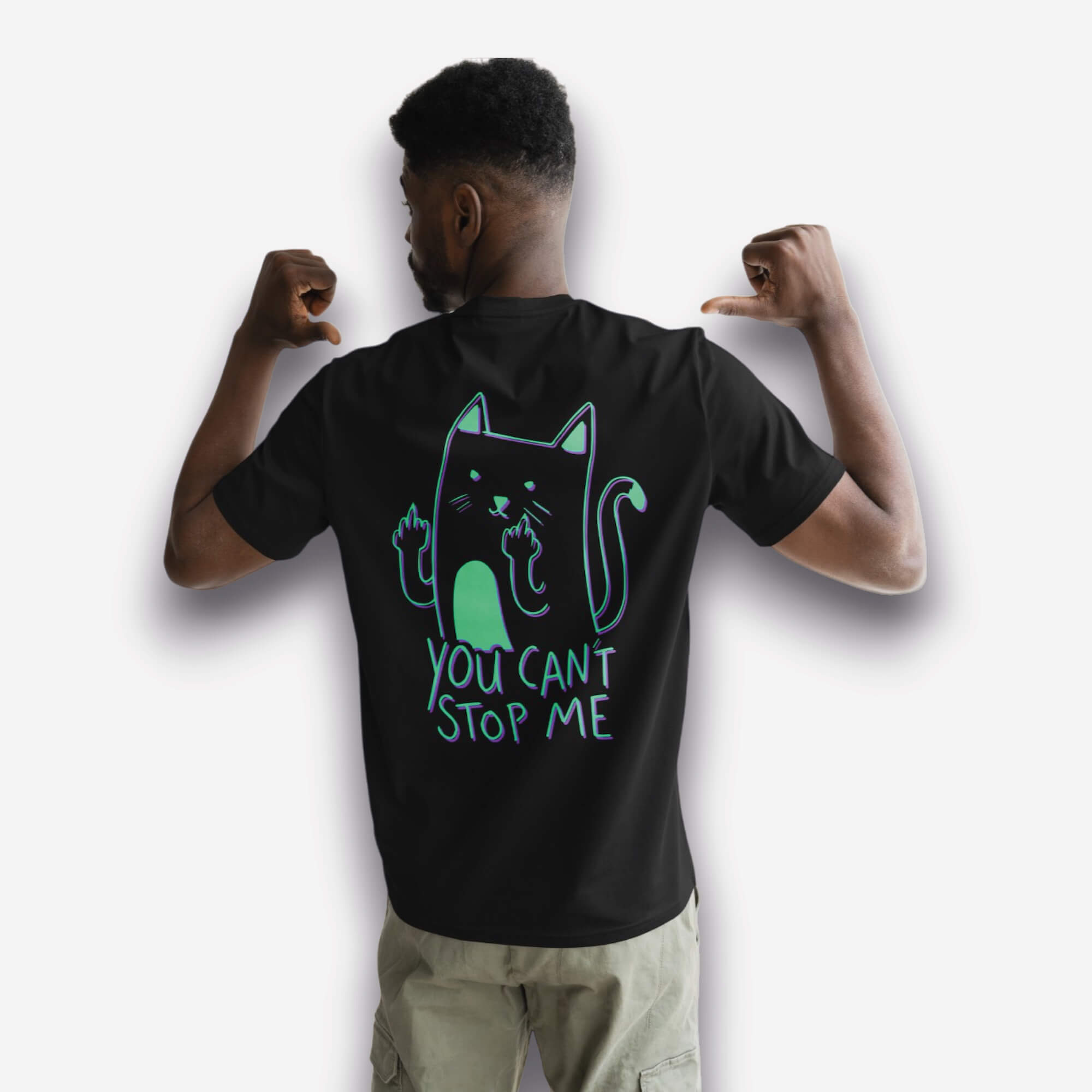 UNBRK Fitness Black Green Purple T-shirt - 'Can't Stop me'