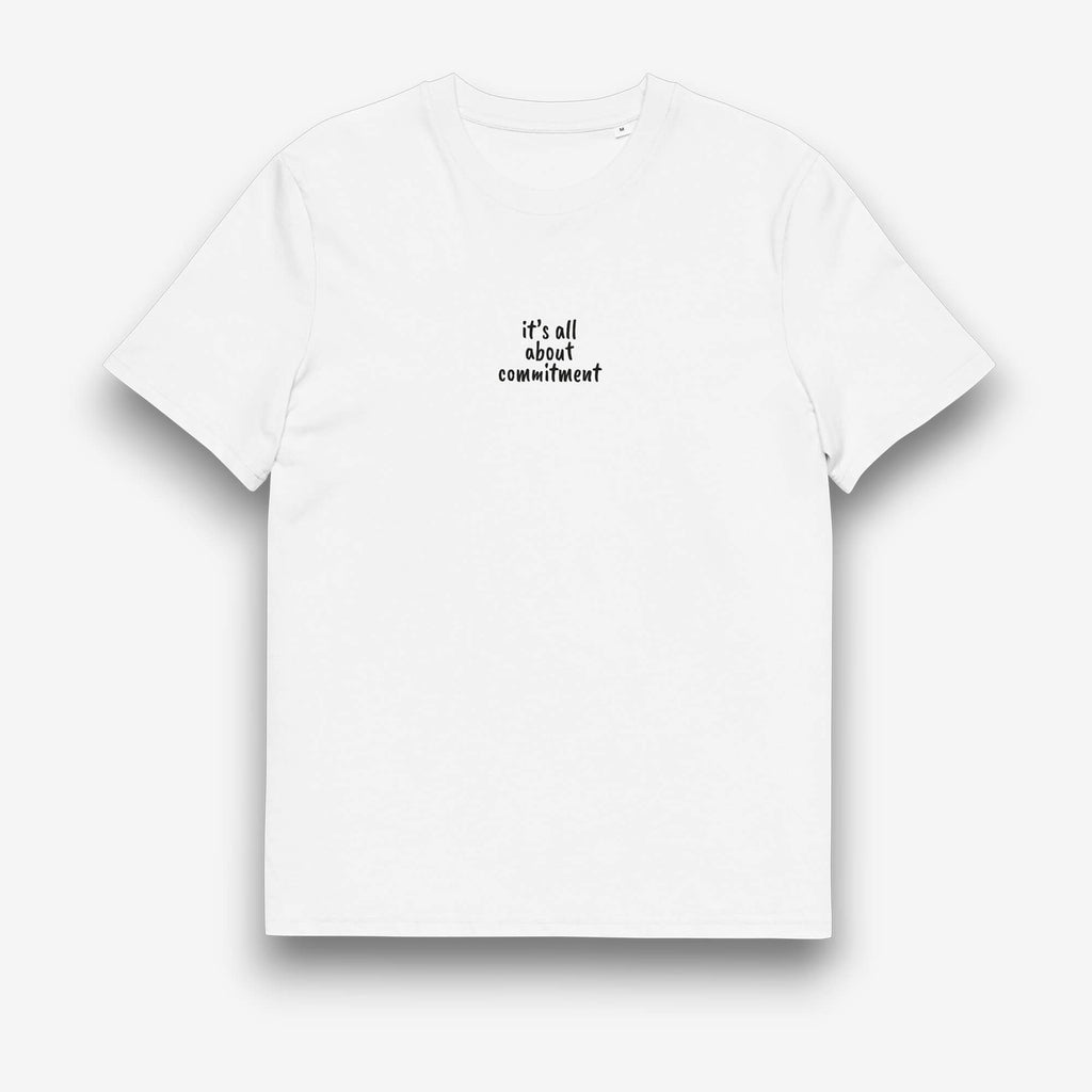 UNBRK Fitness T-shirt 'It's All About Commitment' - Branco