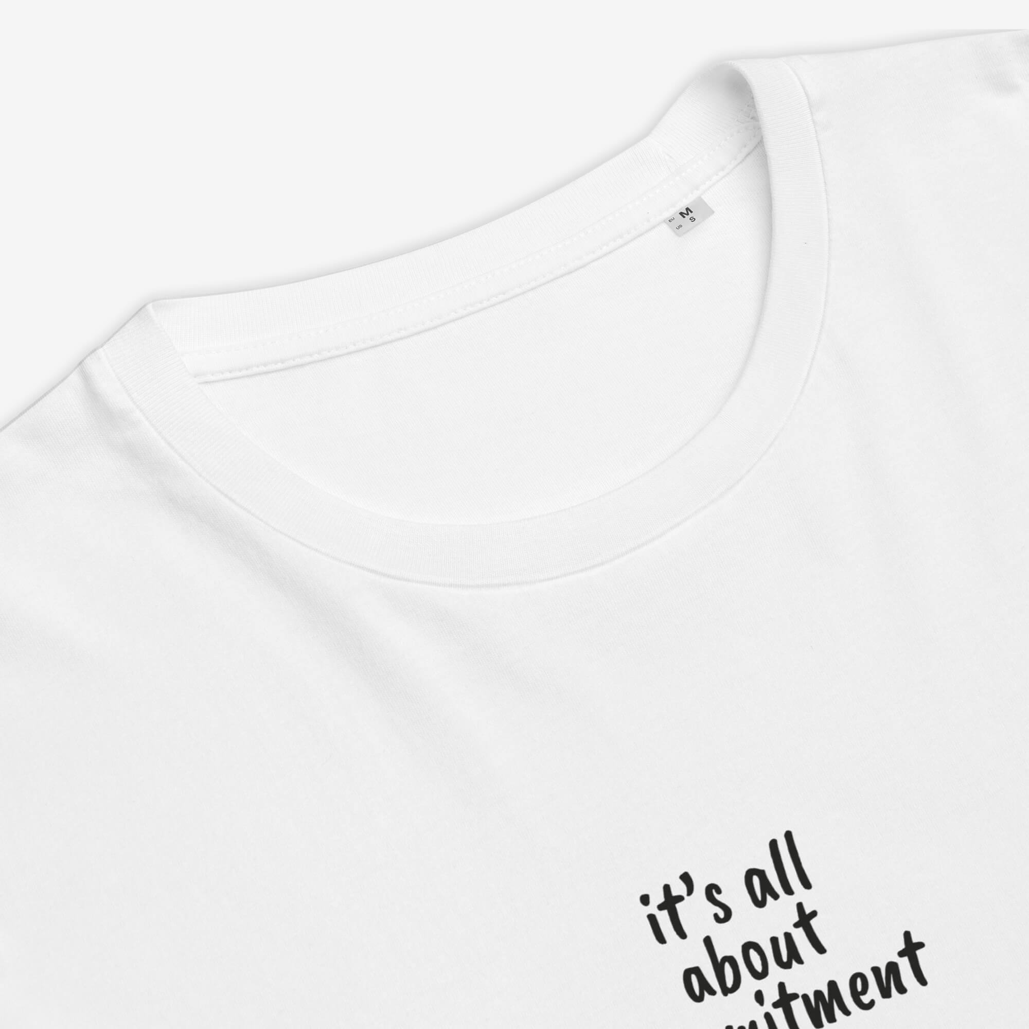 UNBRK Fitness T-shirt 'It's All About Commitment' - Branco