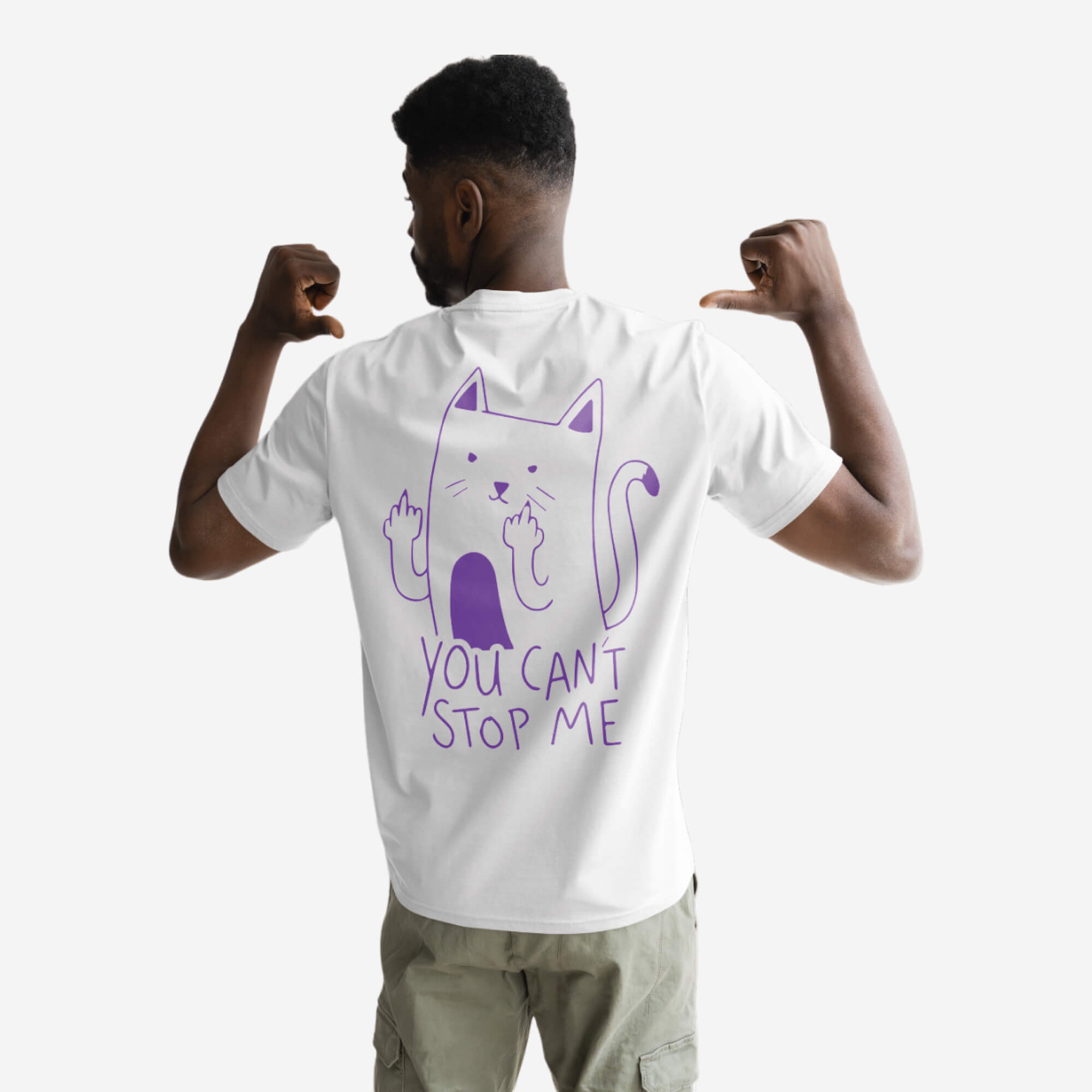 UNBRK Fitness T-shirt - 'Can't Stop me' - Branco